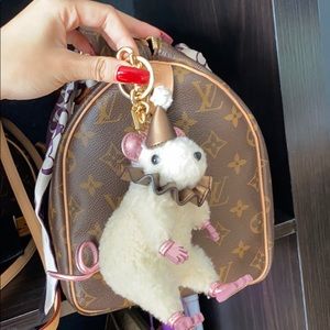 Limited edition Coach stuffed rat keyring